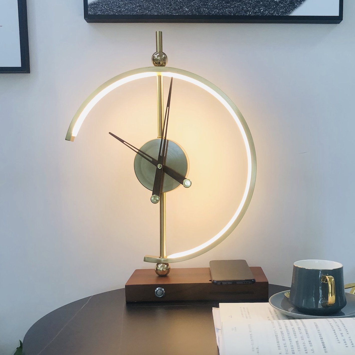 Temple - Clock Table Lamp
