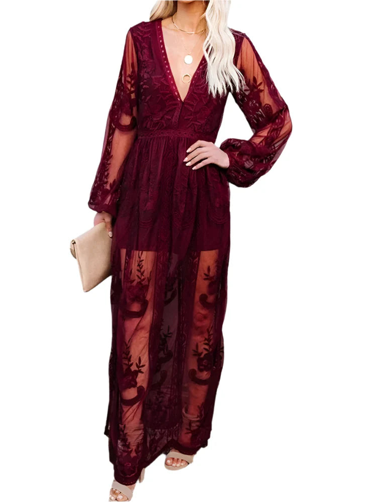 Matilde - Bohemian Lace Maxi Dress