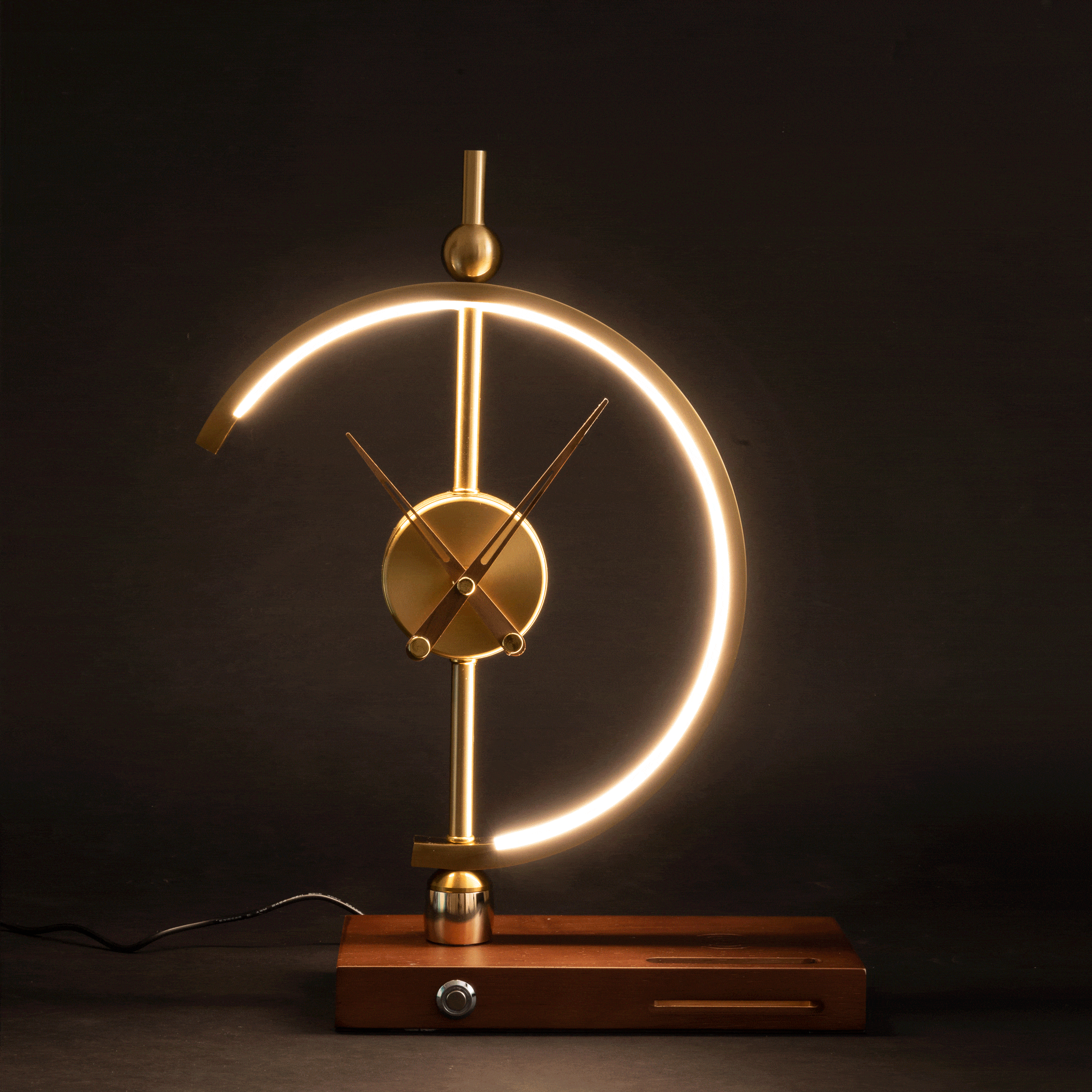 Temple - Clock Table Lamp