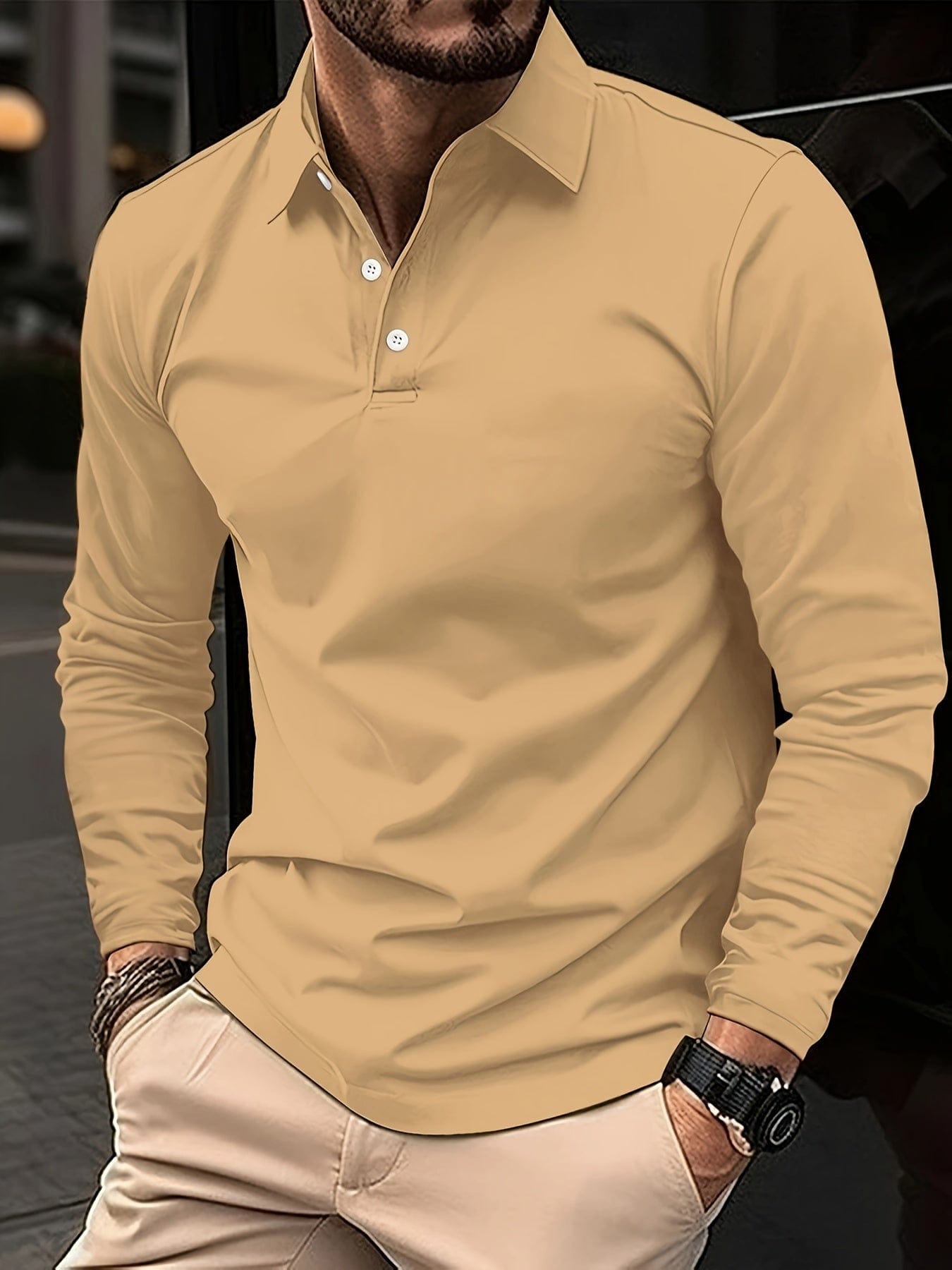 Tobias Stylish Long Sleeve Polo