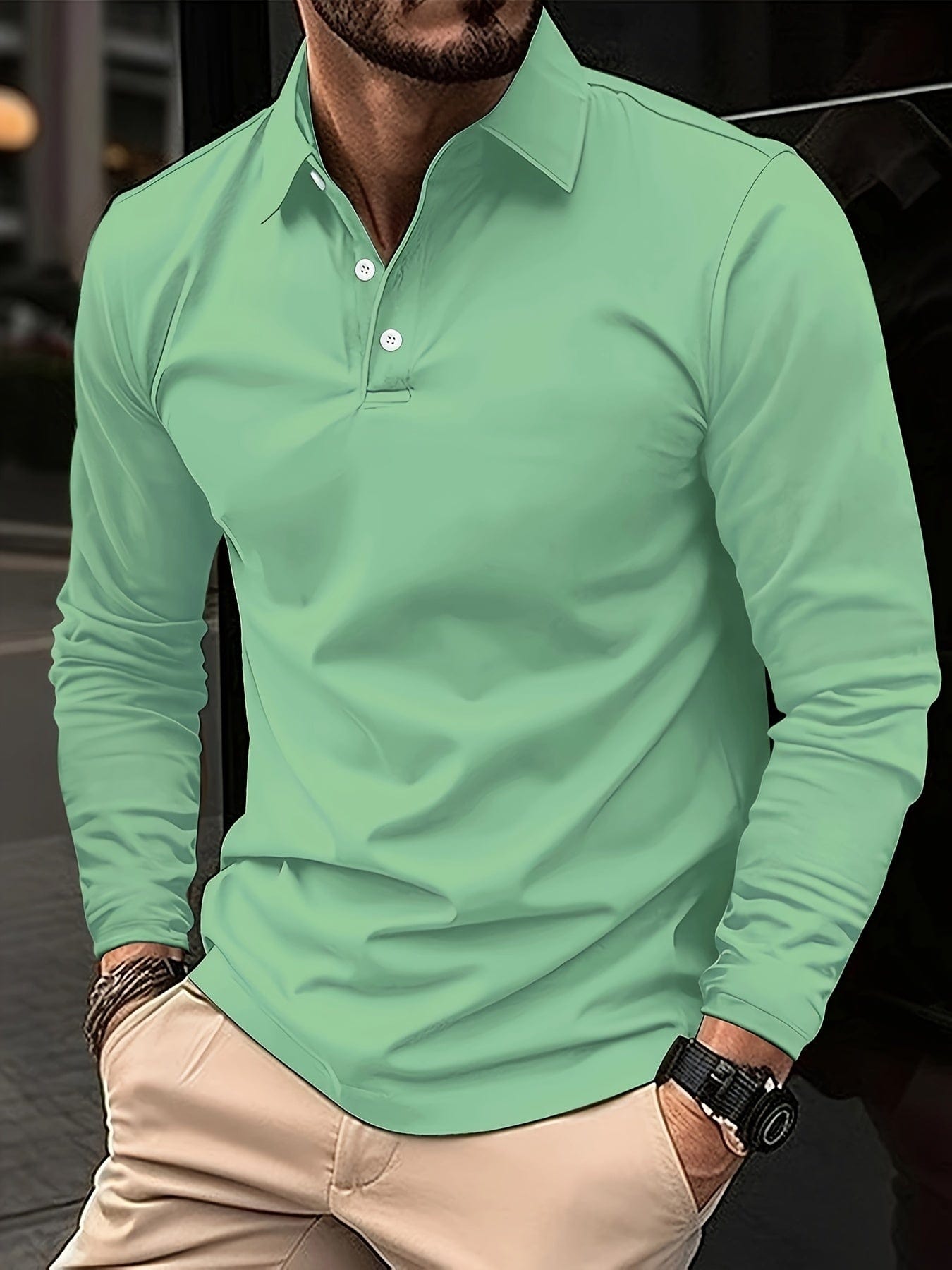 Tobias Stylish Long Sleeve Polo