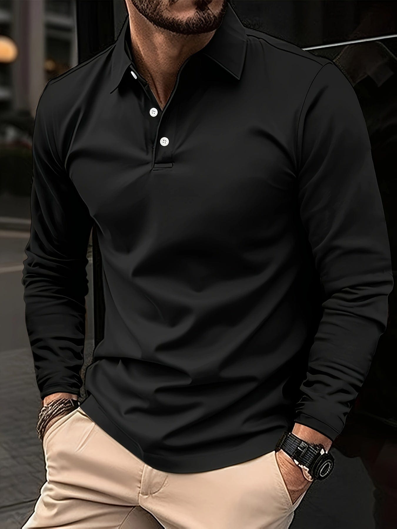 Tobias Stylish Long Sleeve Polo