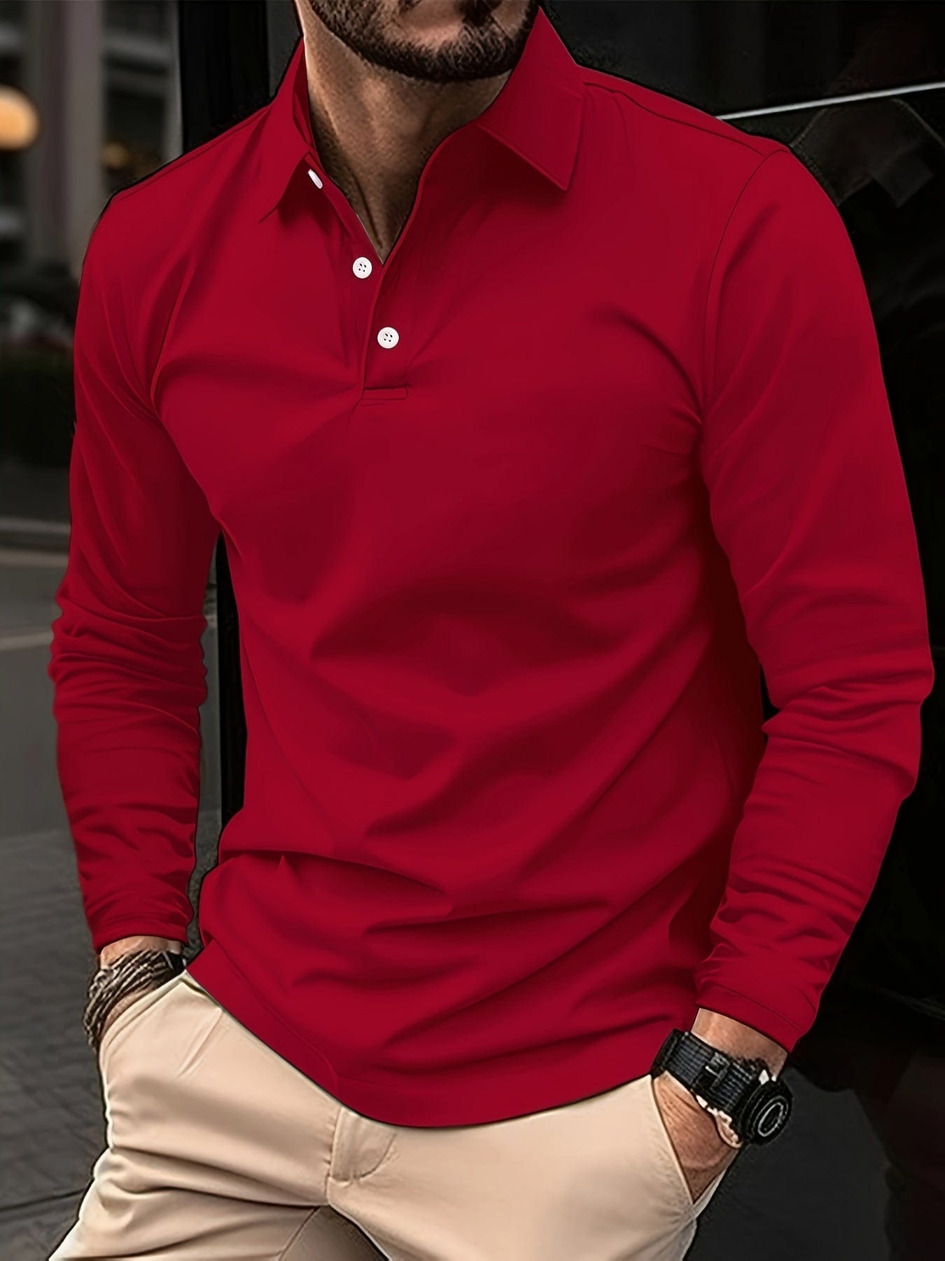Tobias Stylish Long Sleeve Polo
