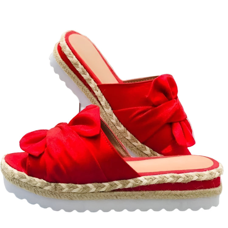 Samantha - Casual Bow Wedge Sandals
