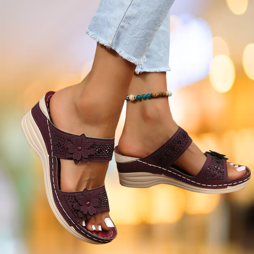 Bella - Elegant Floral Sandals