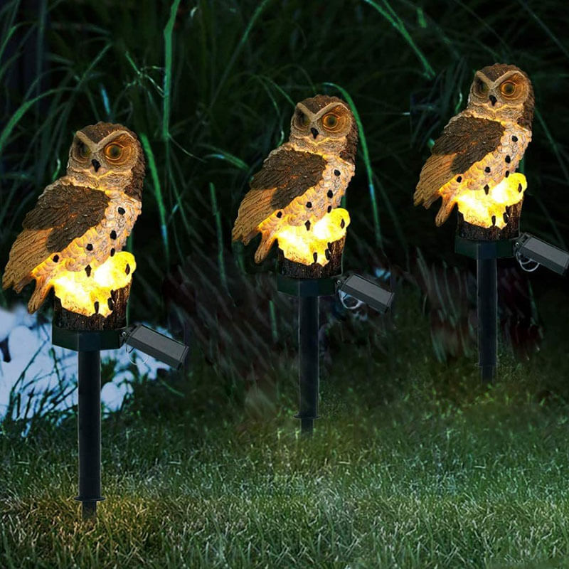 Solar Owl Lantern - Solar Powered Garden Lamp