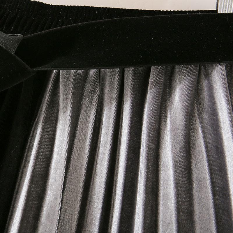 Bodil - Two-tone pleated skirt