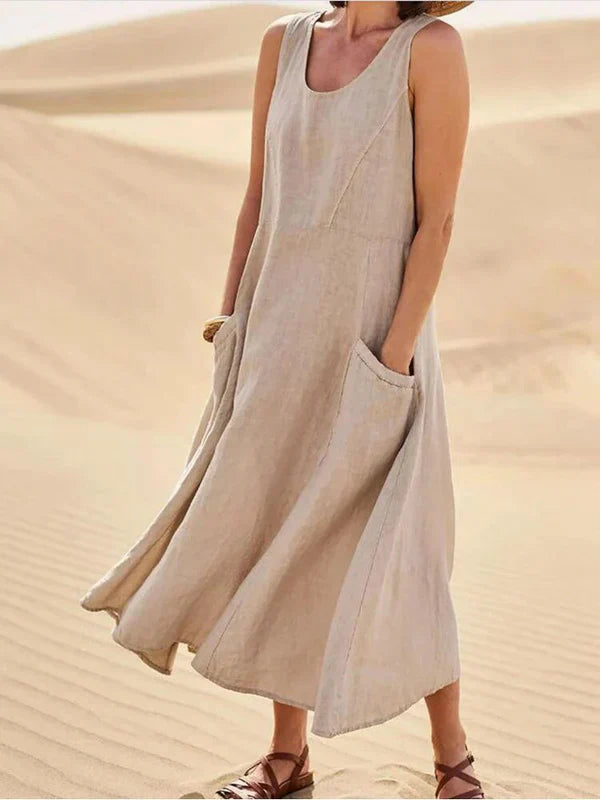Soft Linen Elegance Dress