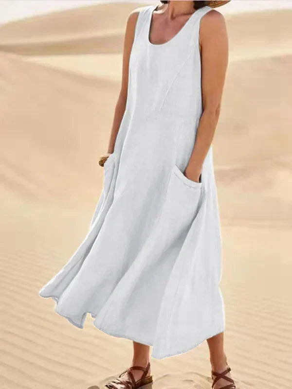 Soft Linen Elegance Dress