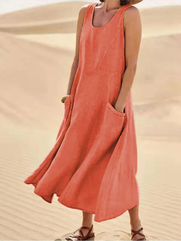 Soft Linen Elegance Dress