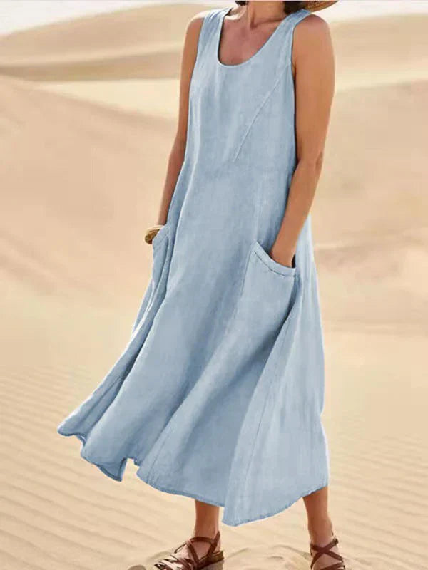 Soft Linen Elegance Dress