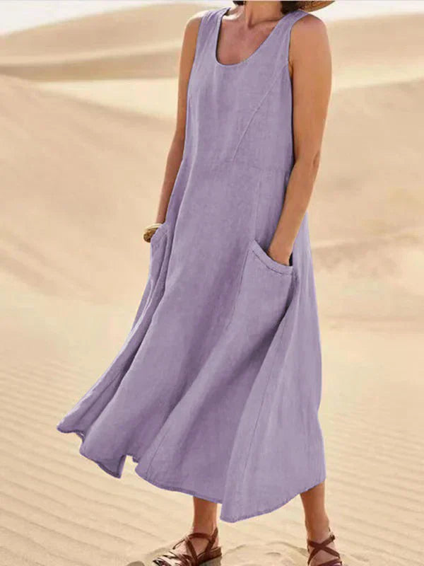 Soft Linen Elegance Dress