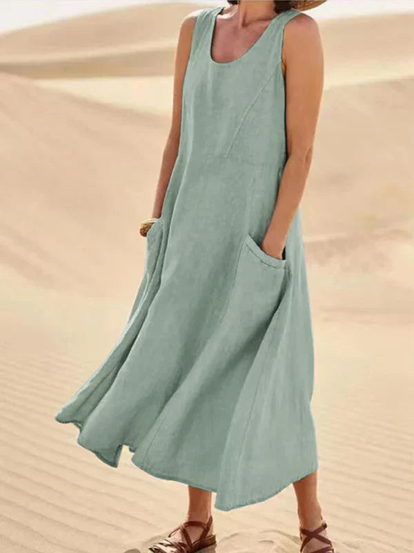 Soft Linen Elegance Dress