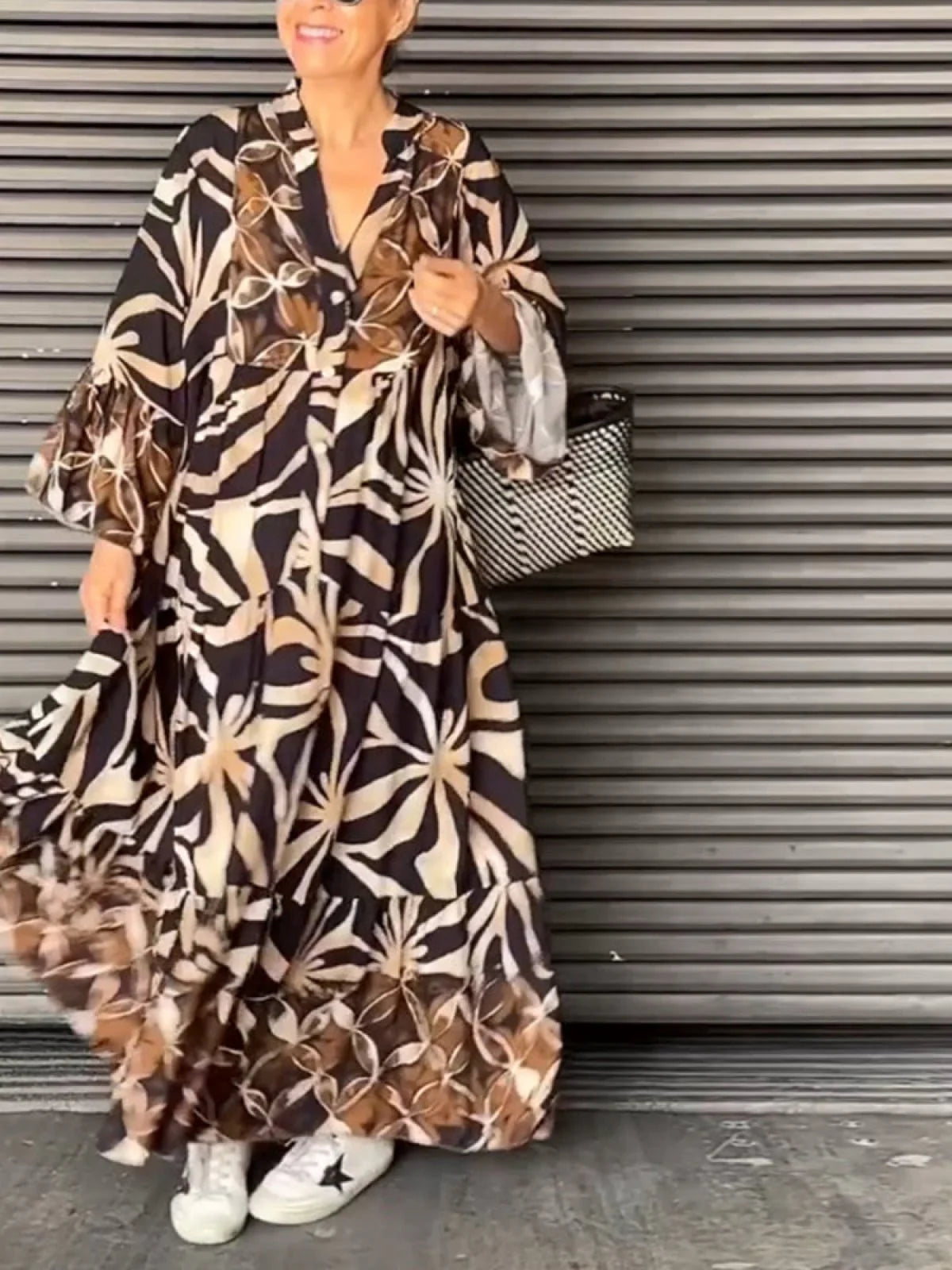 Krista – vibrant print dress