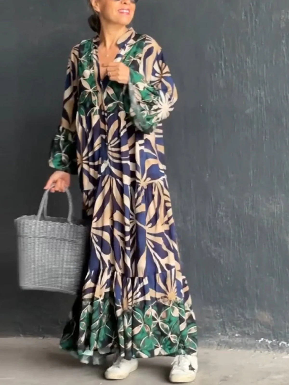 Krista – vibrant print dress