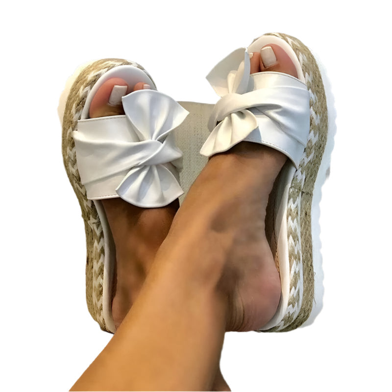 Samantha - Casual Bow Wedge Sandals