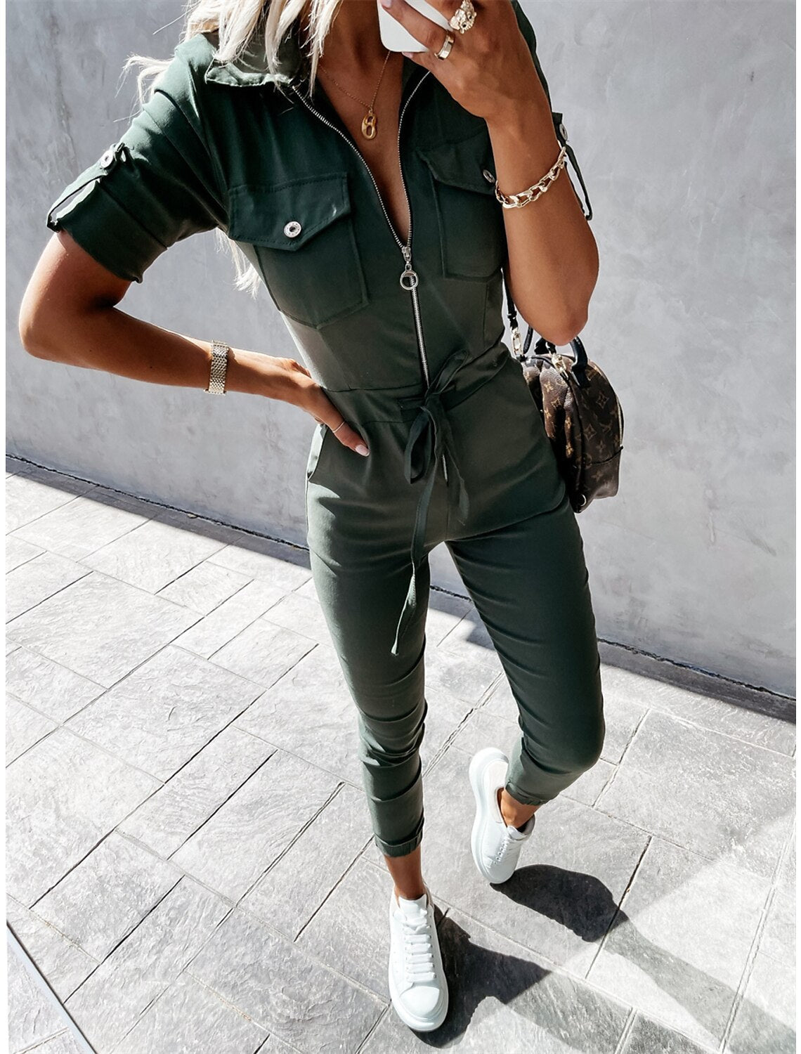 Tanya – Trendy Cargo Jumpsuit