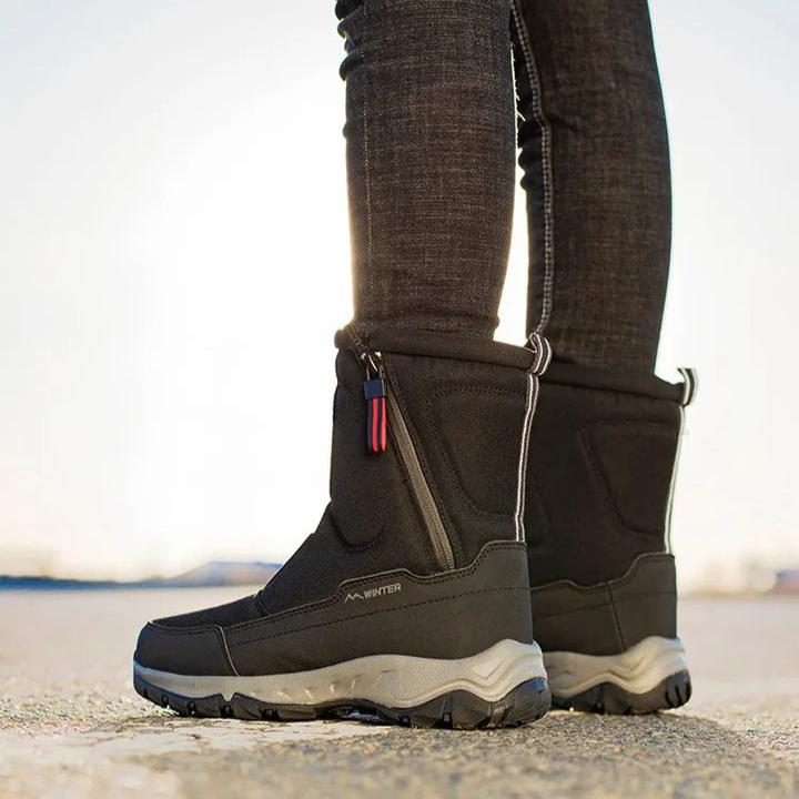 Utah Snow Boots with Side Zippers and Non-Slip Fleece Lining
