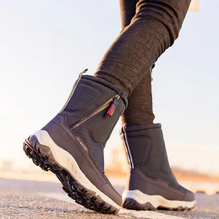 Utah Snow Boots with Side Zippers and Non-Slip Fleece Lining