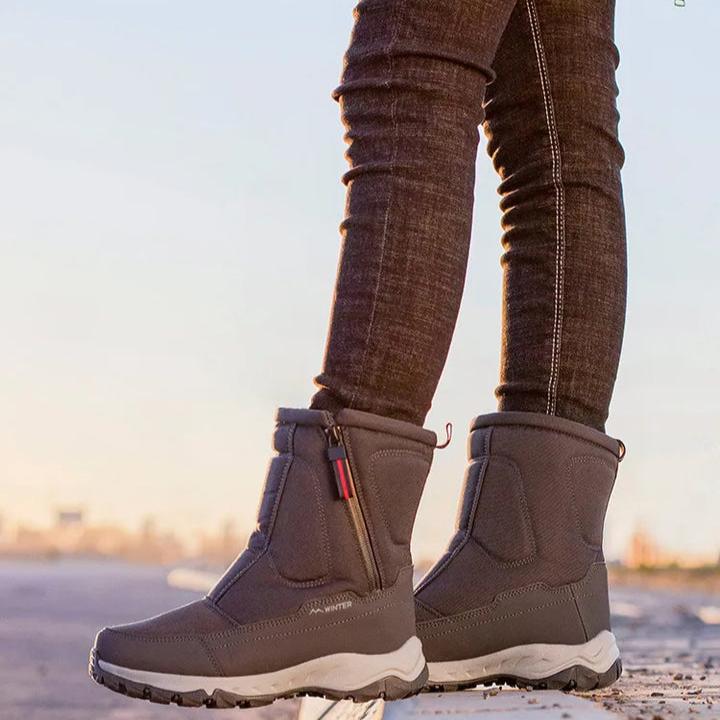 Utah Snow Boots with Side Zippers and Non-Slip Fleece Lining
