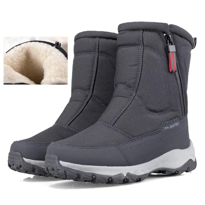 Utah Snow Boots with Side Zippers and Non-Slip Fleece Lining