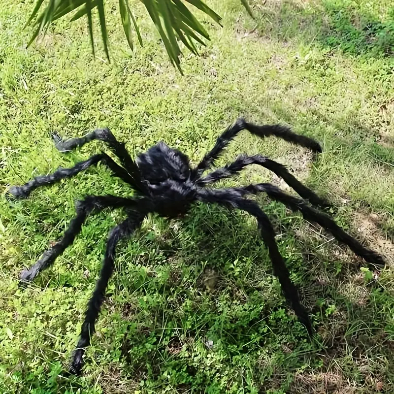ダーククロール巨大クモ 150 cm – 家庭や庭に飾る黒のハロウィンデコレーション
