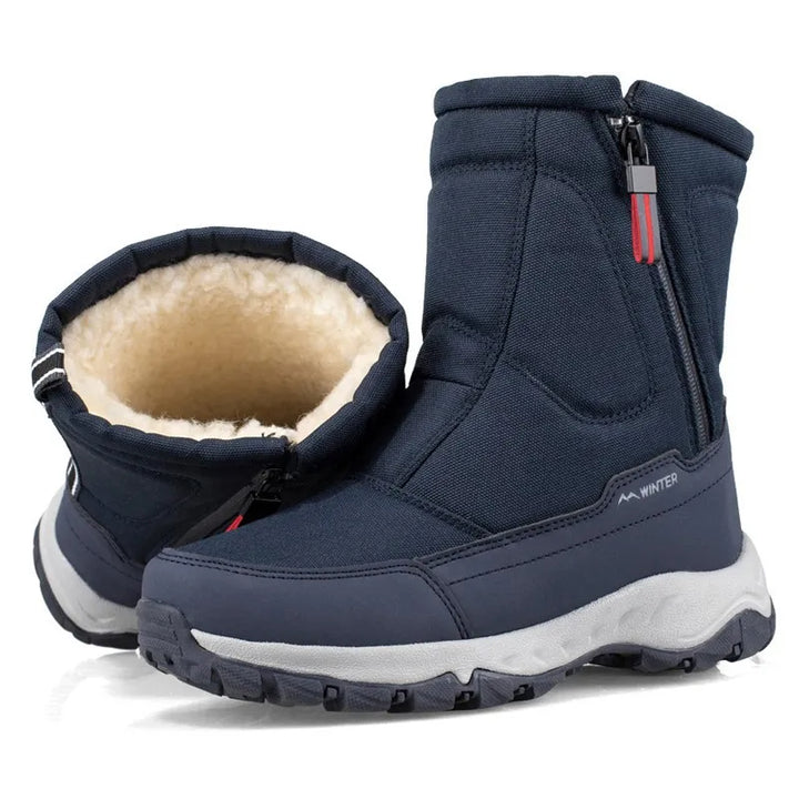 Utah Snow Boots with Side Zippers and Non-Slip Fleece Lining