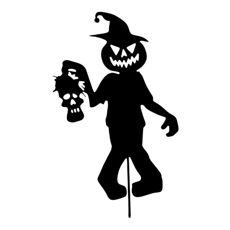 スプーキーチャームキャラクター付きハロウィンガーデンサイン（カスタマイズ可能） - 屋外装飾