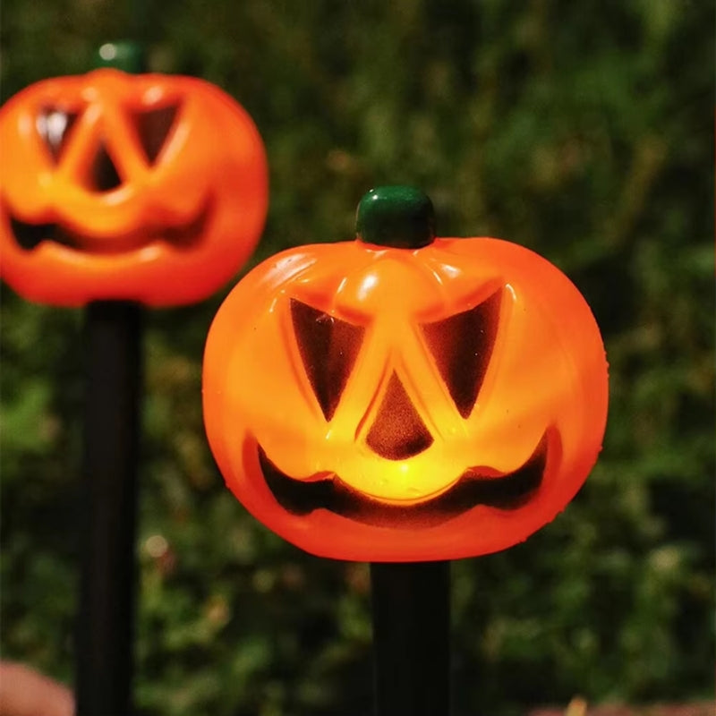 パンプキングロー ソーラーハロウィン屋外ライトセット – ソーラーパワー付きカボチャLEDデコレーション