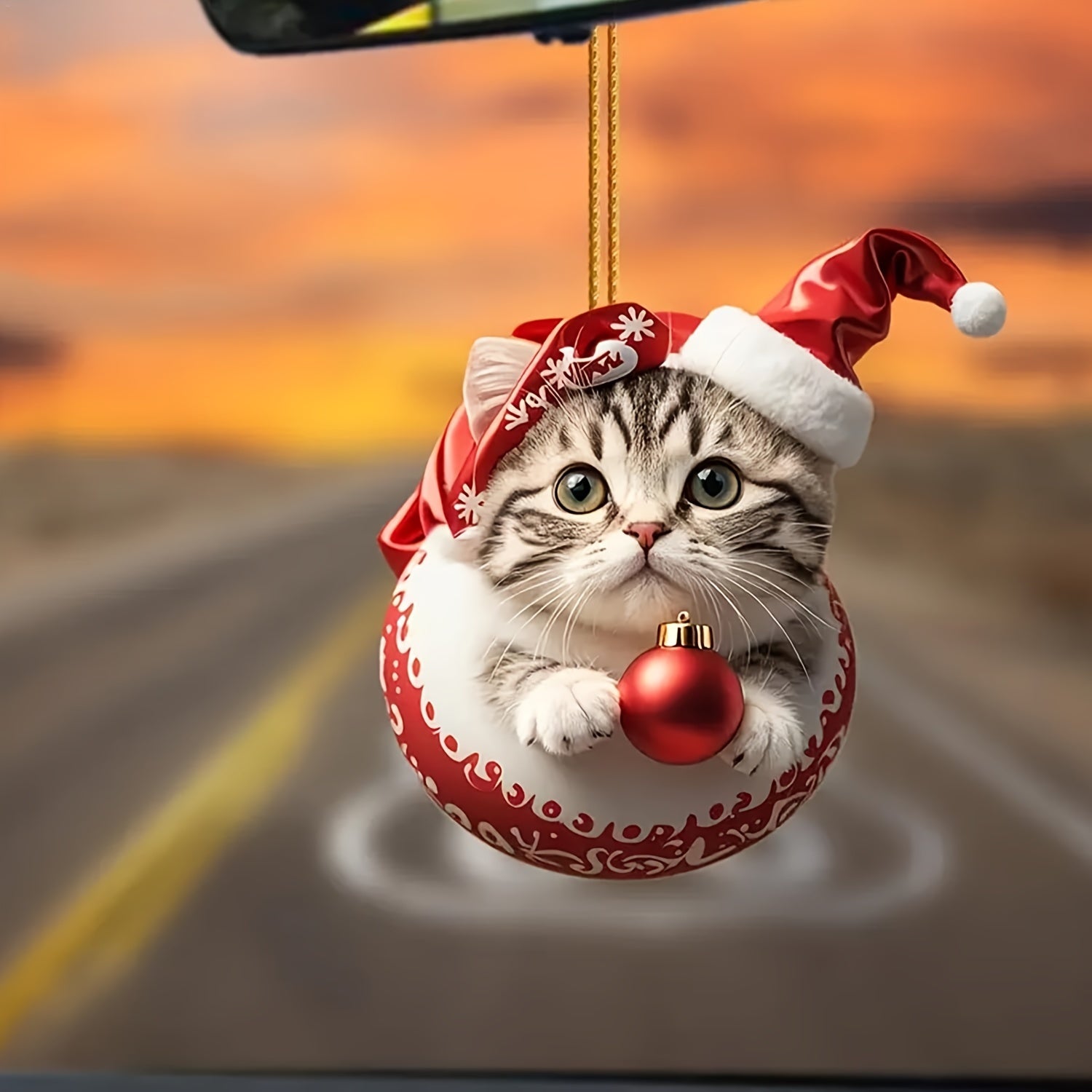アクリル製猫ペンダント付きヴィンテージアドベントカレンダー2025、猫好きのための24日間クリスマスカウントダウン