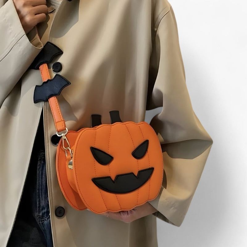 ジュナ ハロウィン パンプキン ショルダーバッグ – 調節可能なストラップと華やかなデザイン
