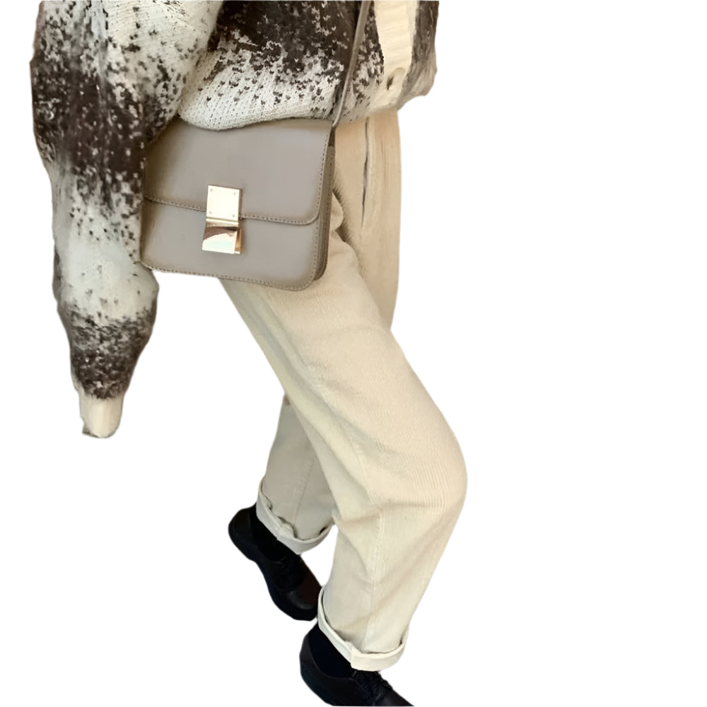 リネット ハイウエスト ワイドレッグ パンツ