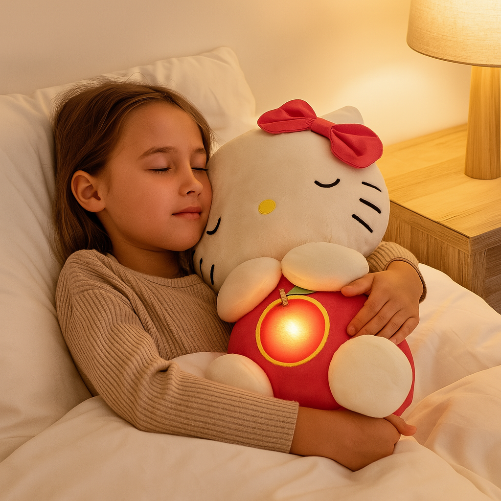 呼吸するぬいぐるみの睡眠コンパニオン - 心地よい音、夜間照明、ストレス解消 | 子供にも大人にも最適
