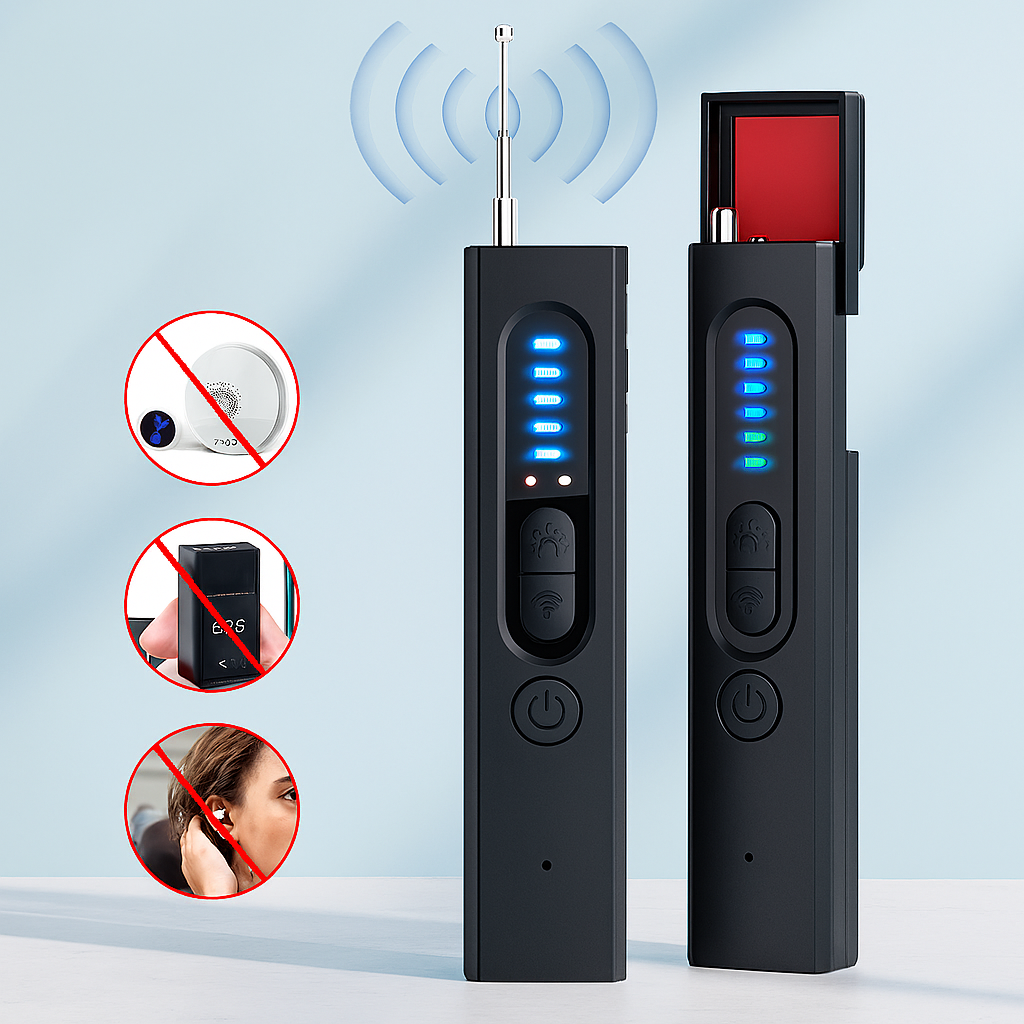 3-in-1 スパイカメラ探知機 – 感度調整可能、LEDライト＆振動アラーム