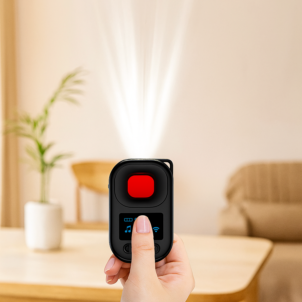 EMF、赤外線、磁気検知機能を備えたスパイ防止探知機 - USB充電式