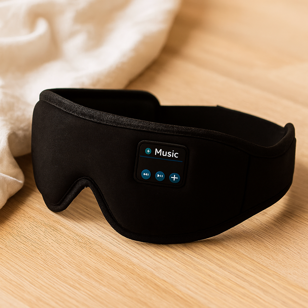 ワイヤレス睡眠ヘッドホンマスク - BT 5.0と超薄型、洗えるスピーカー搭載の3Dアイマスク