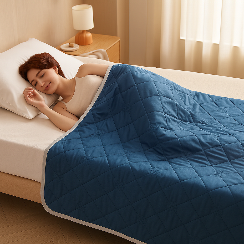 寝ている間に汗をかく人のための大型冷却ブランケット - 両面使用で柔らかく軽量