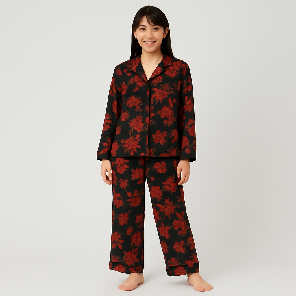 女性用ロータスパジャマセット