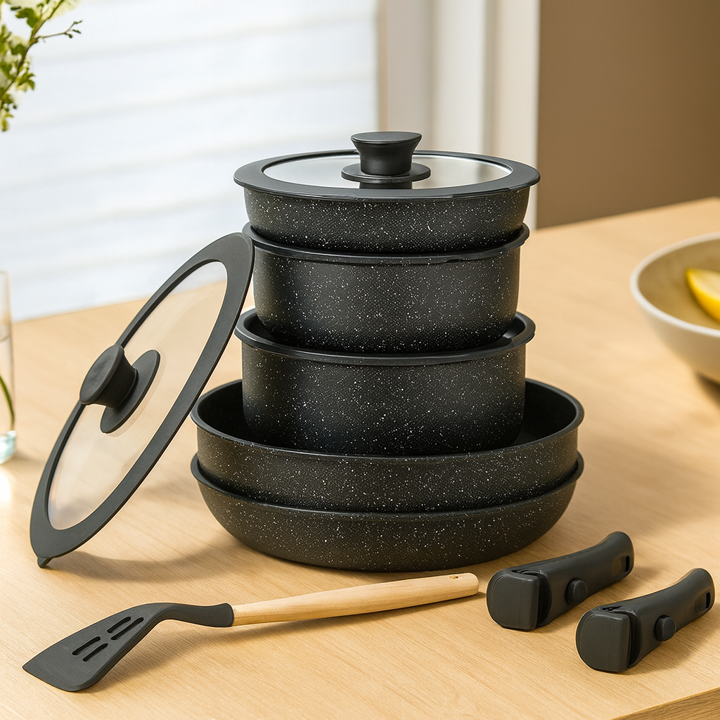 クイザー| セラミックノンスティック調理器具5点セット