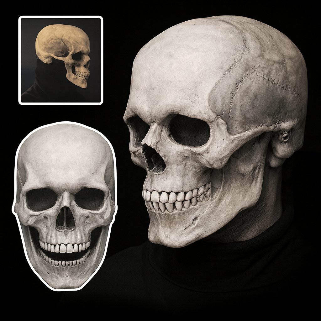 BoneReign | Realistic skull mask with movable jaw