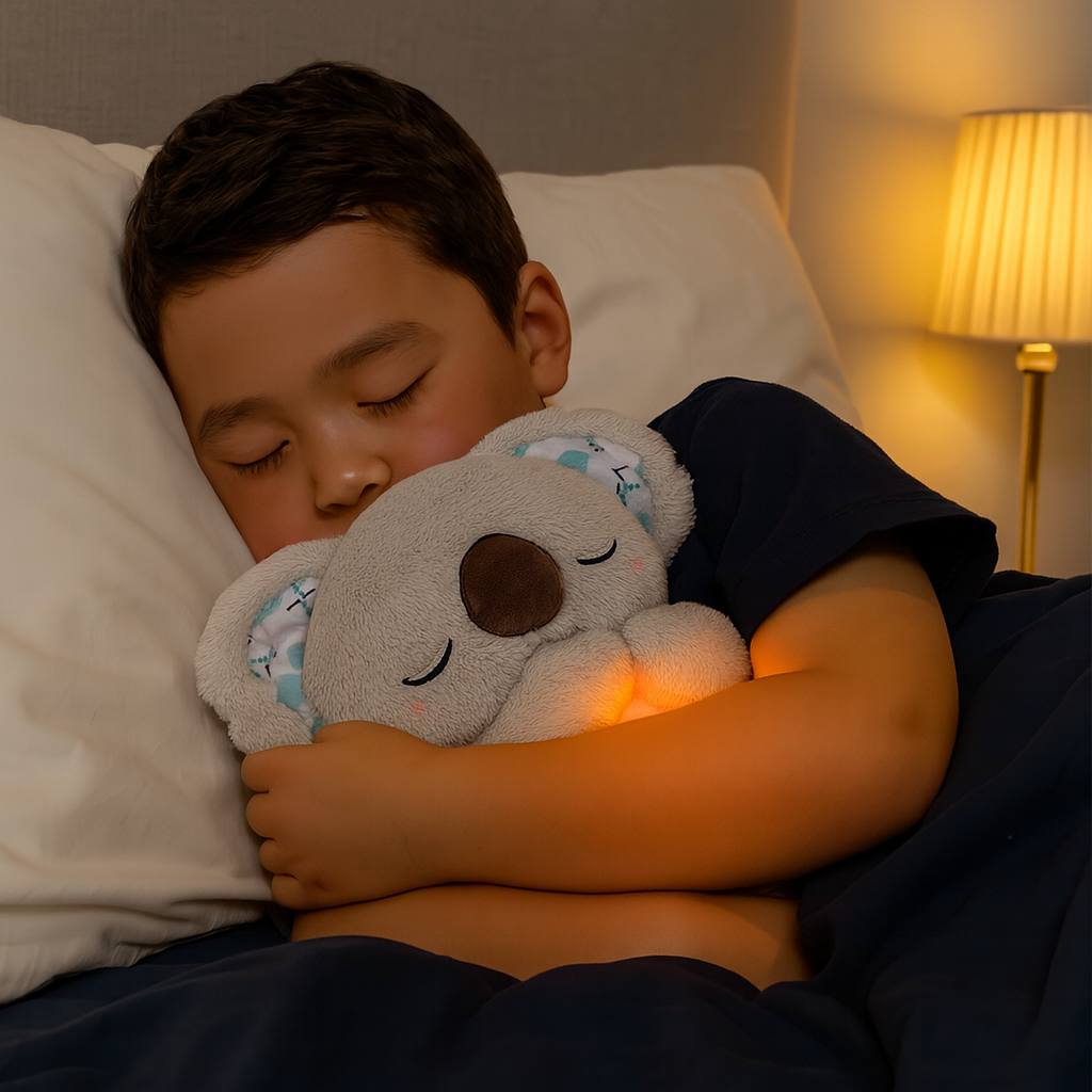 呼吸するぬいぐるみの睡眠コンパニオン - 心地よい音、夜間照明、ストレス解消 | 子供にも大人にも最適
