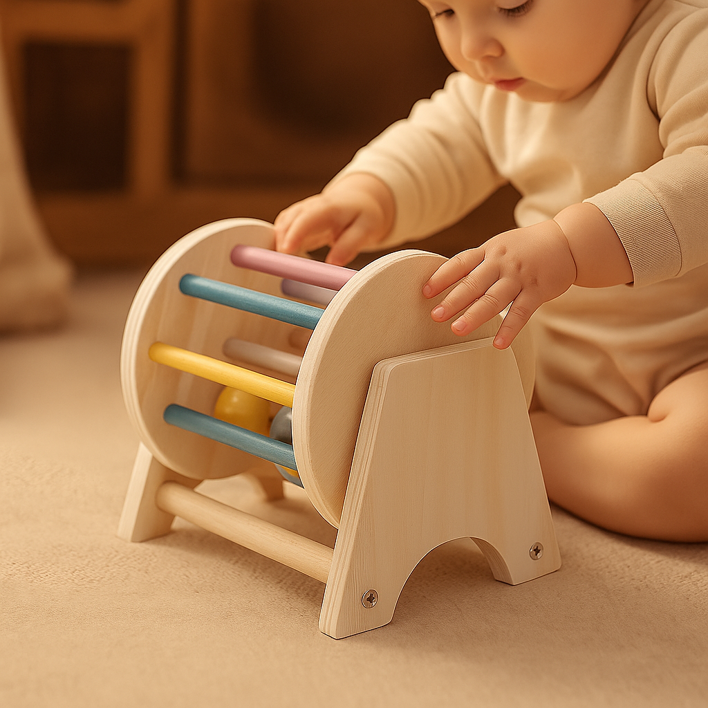 木製ドラム – 0～3歳の幼児向けの早期学習楽器