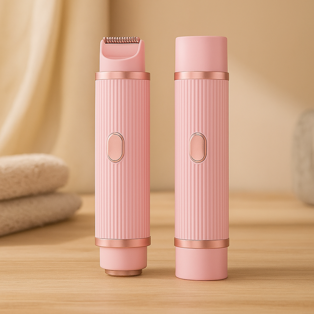 女性用2in1電気シェーバー - ビキニライン、眉毛、脇毛トリマー、ウェット＆ドライ使用可