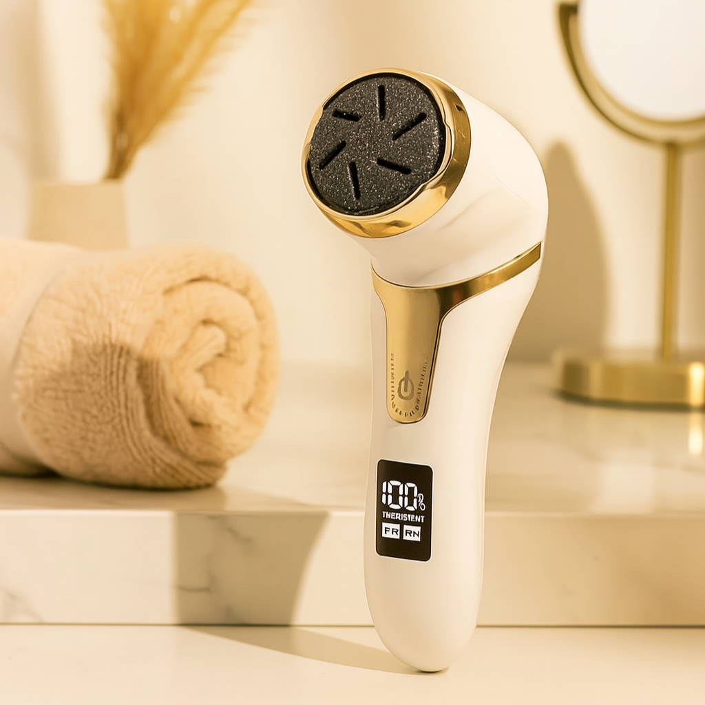 充電式電動フットファイル - 滑らかな足のためのポータブル角質除去＆ペディキュアセット