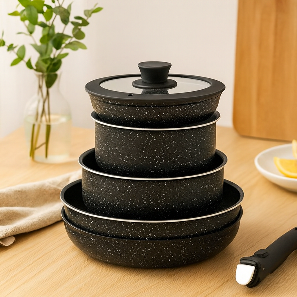 クイザー| セラミックノンスティック調理器具5点セット