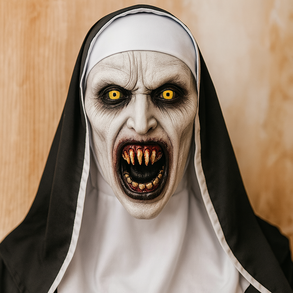 ダーク・ヴォウ ハロウィン 修道女マスク – 大人用ホラーラテックスマスク