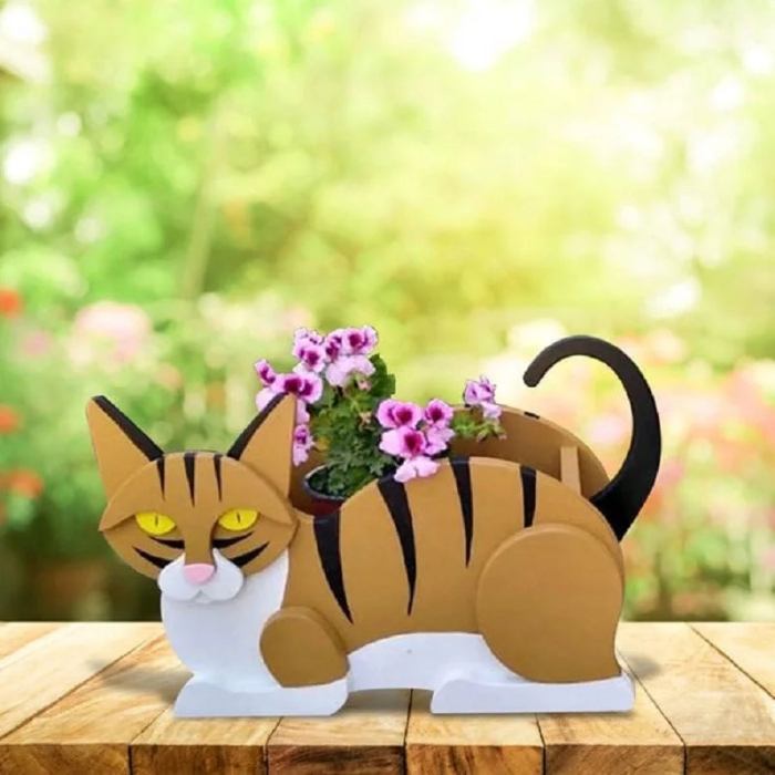 完璧なプランター - 猫の形をした鉢植えをDIY