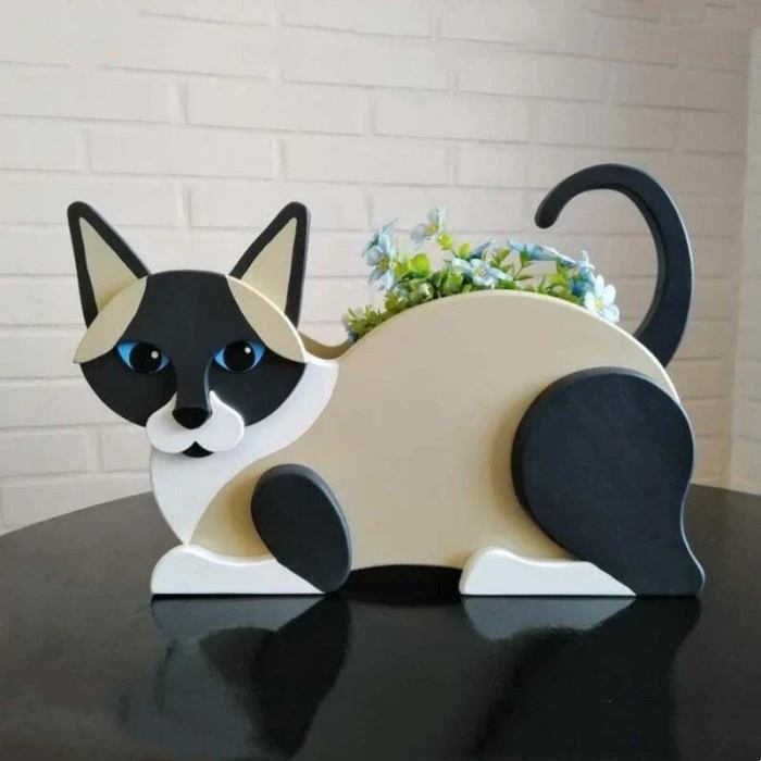完璧なプランター - 猫の形をした鉢植えをDIY