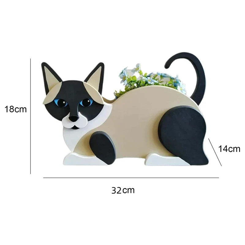 完璧なプランター - 猫の形をした鉢植えをDIY