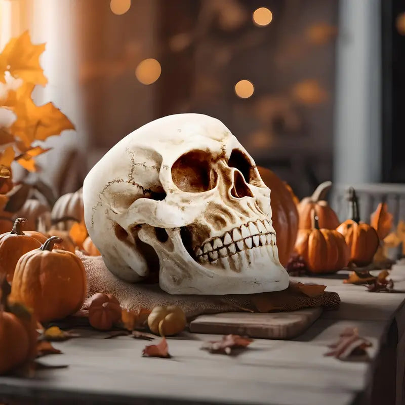 ハロウィンヘッドモデル – 実物大7～9インチ、自宅やパーティーの装飾に